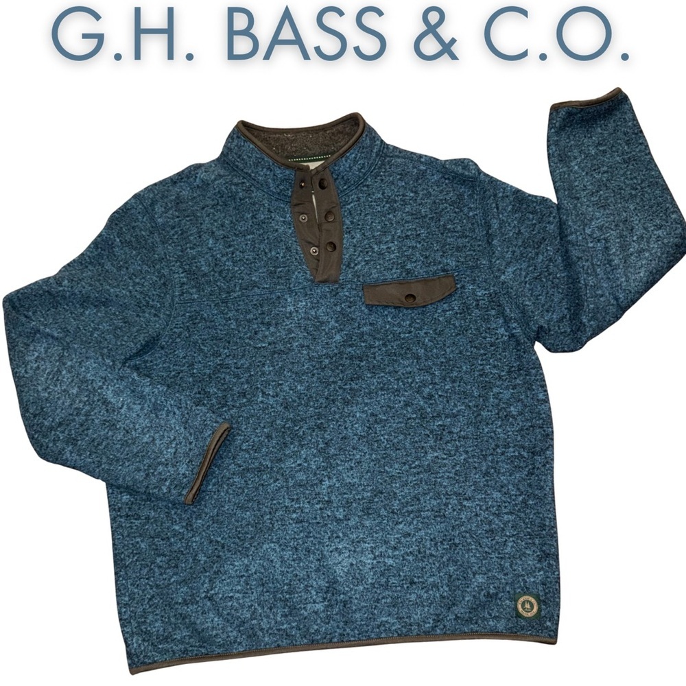 G.H. Bass & Co. Men’s Snap Quarter Pullover‎ - Size L, 100% Polyester